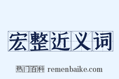 宏整近义词是什么意思的图片